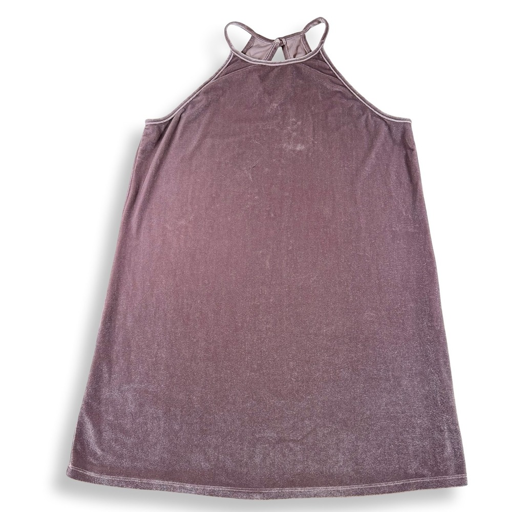 Entro Velvet Halter Mini Dress Mauve Purple Keyhole Back Sizeโ Medium